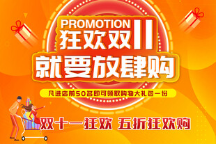 双11狂欢 放肆购促销海报