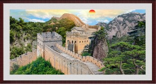 壮丽长城日出景观图