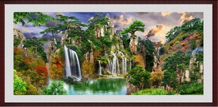 梦幻山水瀑布风景图