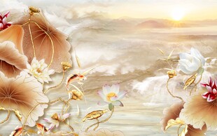 梦幻花卉背景图