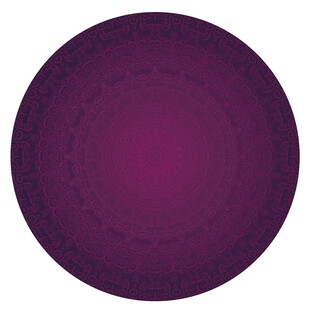 圆形暗紫色古典花纹