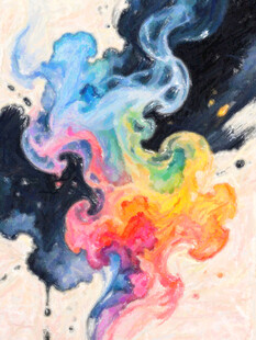 梦幻彩色烟雾艺术画面