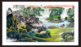 客厅山水画 
