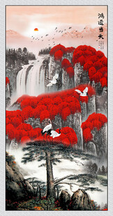 玄关画鸿运当头