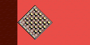 红色背景上的方块几何网纱网布