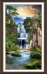 梦幻森林瀑布风景图