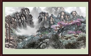 山水国画风景图