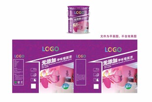 5升无添加净味墙面漆包装设计