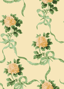 复古花卉丝带图案背景