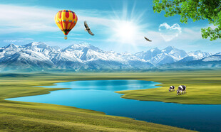 蓝天白云大草原