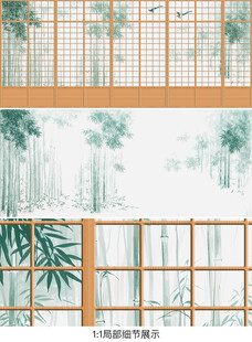 杜邦纸竹林背景墙