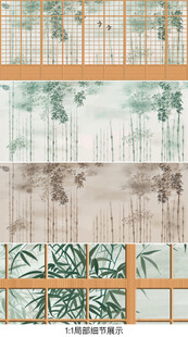 杜邦纸竹林背景墙