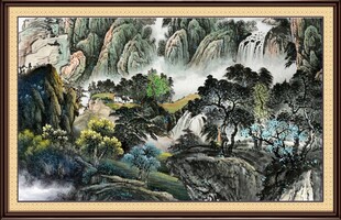 中式水墨山水装饰画