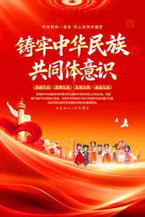 铸牢中华民族共同体意识海报