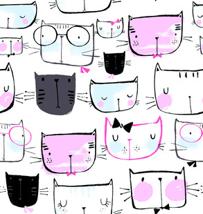 可爱猫咪图案背景