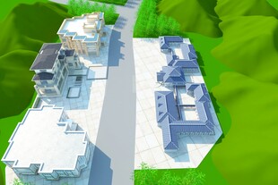 山庄模型效果图