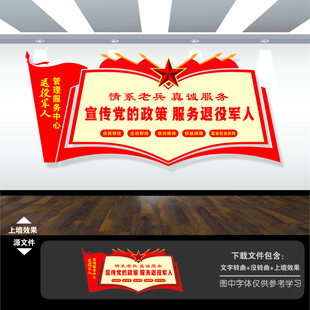 退役军人服务中心文化墙