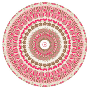 粉色曼陀罗花纹图案