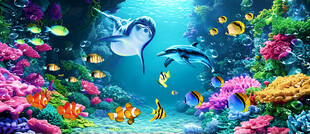 海底世界背景墙