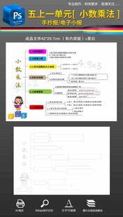 小数乘法思维导图五年级