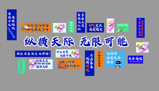 无人机发展史文化墙贴面科技主题