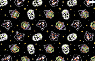 骷髅图案黑色背景纹理