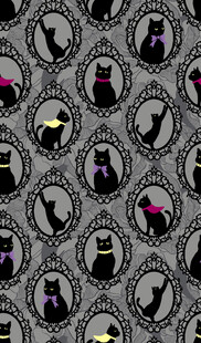 黑猫女巫图案背景纹理