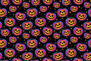 万圣节南瓜灯星空图案