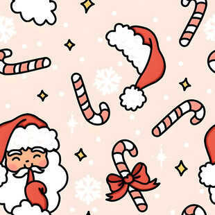 圣诞元素可爱卡通图案