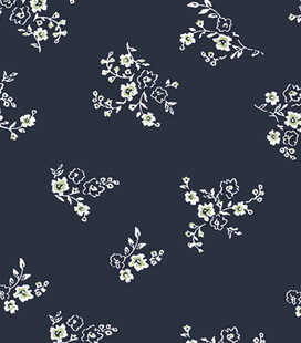 深蓝色底白色碎花