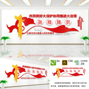 保护黄河文化墙