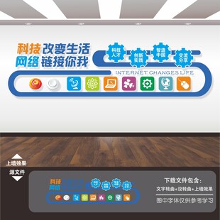 电脑微机室计算机室文化墙