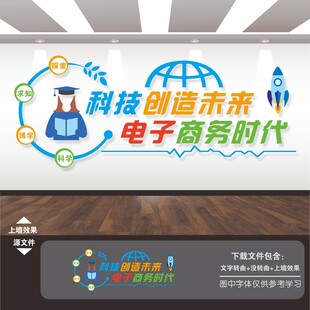 电子阅览室文化墙