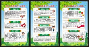 老年人用药十大原则展板