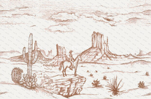 西部荒野中的探险场景