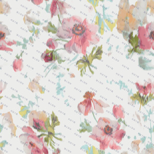 花卉图案布料纹理