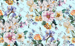 清新花卉图案背景