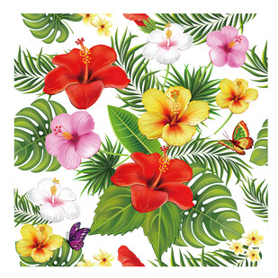 热带花卉无缝背景