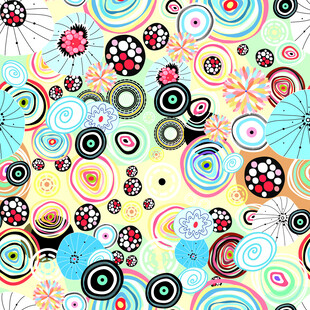 多彩圆圈图案背景