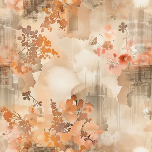 水墨花卉背景图