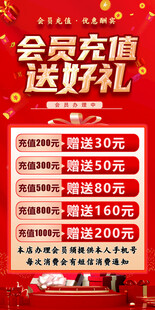 会员充值送好礼优惠活动