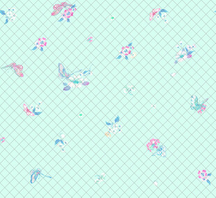 清新花卉格子背景图案