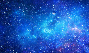 蓝色星空图