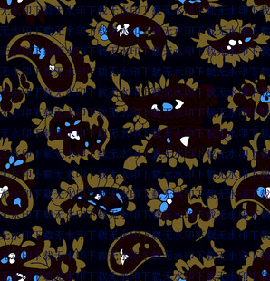 复古佩斯利花纹织物图案