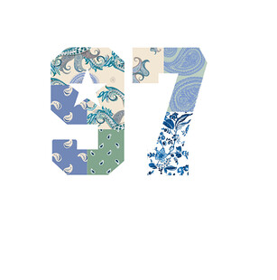 腰果花  拼接花  97 数字