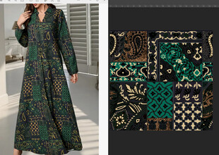 多彩民族风图案拼接