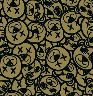 骷髅交叉骨头图案纹理