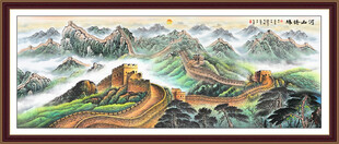 万里长城风景画 长城江山如画