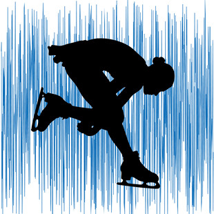 速滑运动员剪影