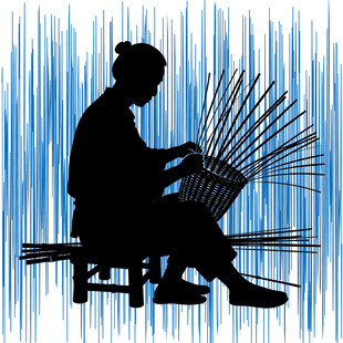 传统竹编手工艺人剪影